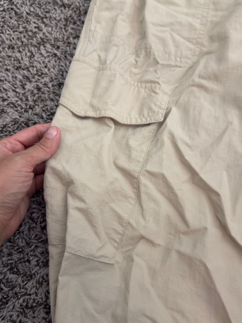 Light Beige Quick-Dry Drawstring Pants - Picture 3 of 6